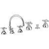 Paini Liberty 214 Rubinetto Batteria Lavabo 3 Fori Con Bocca Orientabile E Maniglie A Croce, Bagno & Liberty 306 Rubinetto Batteria Bidet Lavabo 3 Fori Con Maniglie A Croce, Bagno, Cromato