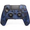 Snakebyte PS4 GAME:PAD 4S - Wireless bluetooth Controller for PlayStation 4 / PS4 Slim / Pro, analog dual joysticks, PC compatible (Windows 7/8/10), 3.5mm headphone jack, touchpad, Cameo Blue