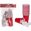 BLUECHOLON Set Beer Pong, kit completo di 15 palline e 22 bicchieri da 550 ml, riutilizzabili.