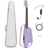 Enya NEXG-SE Chitarra Fibra Carbonio - Chitarra Elettrica Acustica Viola con Altoparlante Cuffie Cavo di Ricarica per Microfono e Truss Rod per Bambini Principianti e Adulti che Suonano e Cantano