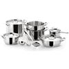 Lagostina Set di Pentole Induzione, Gas e Forno in Acciaio Inox 18/10, 13 Pezzi, Fondo Lagoseal Plus Triplo Strato, Batteria Pentole con 4 Casseruole, 2 Pentole, 4 Coperchi, 3 Utensili Cucina