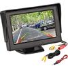 PolarLander Schermo Mini RCA da 4,3 Pollici Digital TFT LCD 800 * 480 Parcheggio nel cruscotto Sistema di Assistenza al parcheggio Schermo 2 RCA per Auto