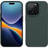 kwmobile Custodia Compatibile con Apple iPhone 14 Pro Cover - Back Case per Caricatore Wireless - Antiurto e Flessibile in Silicone TPU - verde militare