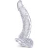 King Cock,Pipedream Pene Curvo Trasparente Con Testicoli King Cock 16.5 Cm