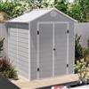 DEGHI Casetta ricovero attrezzi da giardino 190x192x226h cm in polipropilene grigio - Florella