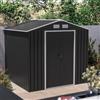 DEGHI Casetta ricovero attrezzi da giardino 213x191x195h cm in acciaio antracite - Griselle