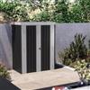 DEGHI Casetta ricovero attrezzi da giardino 140x81x180h cm in acciaio antracite - Griselle