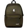 Invicta Zaino Scuola CARLSON, Verde Militare - Tasca Interna, Tasca Porta PC, Tasche Laterali Porta Borraccia - Zaino Viaggio, Zaino Università - Eco Material