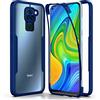 AICEK Compatibile con Xiaomi Redmi Note 9 Cover, 360 Gradi Full Body Custodia per Redmi Note 9 Bumper Case Cover e Pellicola Schermo Protettivo Screen Protector Antiurto Blu