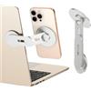 CloudValley Supporto Telefono per Laptop, Magnetico Holder per Fotocamera di Continuità Regolabile in 3D per iPhone e Tutti i Telefoni, per Tesla, PC, Monitor da Palestra, Argento