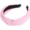 Blausky 1 cerchietto per capelli da donna, nodo annodato, vintage, ampio tessuto retrò, antiscivolo, alla moda, accessorio per capelli, per donne, rosa