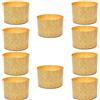 FAH FAMILY AT HOME Stampo Panettone Alto 500gr, 10pz - Pirottini Panettone Professionale di Carta Naturale di Pura Cellulosa, Forme di Cottura per Panettoni, Resistente al Calore 200°C, Stampo Panettone 500gr