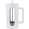 Café Olé Ciao 8 Cup Cafetière, garza in acciaio inox, French Press, bianco