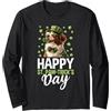 Happy St Patrick's Day Lucky Costume Gif Shamrock Happy St Patrick's Day, cane da pastore australiano Maglia a Manica