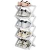 Generic Scarpiera Legno, Scarpiera Pieghevole, Scarpiera salvaspazio Slim Ingresso, Scaffale per Scarpe, Mobile Portaoggetti, Stoccaggio Verticale Stretta per Ingresso, Bagno, Soggiorno e Corridoio