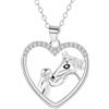 Yinsen Collana Donna Argento 925 Collana Ragazza e Cavallo,Regalo Elegante per Donna,Gioiello con Scatola Regalo - Ideale per Natale,Compleanno, Anniversario, Amanti dei cavalli