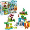 LEGO DUPLO Famiglie di Animali 3 in 1, Giocattolo d'Avventura con 10 Figure tra