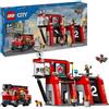 LEGO (TG. Taille unique) LEGO City Caserma dei Pompieri e Autopompa, Stazione con Cam