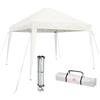 eacommerce Gazebo Pieghevole Richiudibile Bianco Telo in PE 160 gr/mq Impermeabile con Borsa (2x2 Metri)