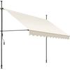 tectake® Tenda da Sole a Morsetto con Manovella, Altezza e Inclinazione Regolabile, Telo Impermeabile e Resistente ai Raggi UV, Ideale per Balcone e Terrazzo, 300x180cm - Beige