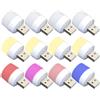 YUANQIAN Luci USB di notte, mini lampadina a LED, senza sensore di luce, plug-in, bianco caldo, compatto, ideale per camera da letto, bagno