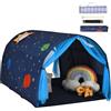 HOMASIS Tenda a Tunnel da Letto per Bambini, Tenda Gioco Bambini con Borsa per il Trasporto, Tenda Bambini Cameretta con Finestre in Rete, Regalo Perfetto, 144x 102 x 82 cm (Blu)