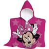 hermet, Disney, Minnie, Telo Mare Con Cappuccio, Poncho Mare Maxi da Bambino, 60x60 cm, Asciugamano da Spiaggia o Piscina, 100% Morbido Cotone