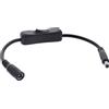 InLine Cavo DC con interruttore, spina DC 5,5 x 2,10 mm, AWG 18, nero, 0,2 m, 26906B