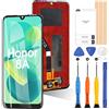 ARSSLY Schermo per Huawei Honor 8A/Play 8A/8A Pro/8A Prime /Y6 2019 /Y6 Prime 2019/Y6 PRO 2019/Enjoy 9e LCD Display Touch Digitizer Parti di Ricambio di Riparazione con Strumenti(Nero)