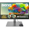 BenQ PD2725U Designer Monitor (tecnologia AQCOLOR, 27 pollici, 4K UHD, IPS, P3 Wide Color, ricarica Thunderbolt / USB-C, DP / HDMI, KVM, HDR 400) Compatibile con MacBook
