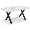 REDÒKASA Tavolo allungabile da pranzo 160x90 MADE IN ITALY modello PABLO fino a 260 CM per sala da pranzo, cucina e soggiorno, design moderno con top in melaminico (Marmo di Carrara)