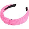 Blausky 1 cerchietto per capelli da donna, nodo annodato, vintage, in tessuto retrò, antiscivolo, alla moda, per donne, rosa rosa