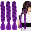 LICHENGTAI Trecce Grandi Colorate Capelli Intrecciati, 3 Pezzi Trecce Sintetiche Colorate 60cm-Extension Treccine Capelli Capelli Sintetici per Treccine Africane Estensione per Trecce Africane