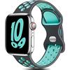 Gulemfy Cinturino Compatibile per Apple Watch 44mm 42mm 45mm 46mm 49mm 38mm 40mm 41mm, Sportiva Cinturini Silicone e Traspirante per iWatch Series 11 SE 10 9 8 7 6 5 4 Ultra
