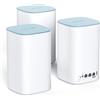 WAVLINK AX3000 Mesh WLAN Set (3 Pack), WiFi 6 Dual Band Whole Home VPN Router/Repeater (up to 4800 Sq.Ft.), 3 Gigabit Ports per Unit, 5 x 5 dBi Antennas, 2 x 2 MU-Mimo & OFDMA, Management