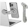 CloudValley Supporto Telefono per Laptop, Magnetico Holder per Fotocamera di Continuità Regolabile in 3D per iPhone e Tutti i Telefoni, per Tesla, PC, Monitor da Palestra, Grigio