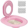 Generic Kit di addestramento per gatti - Box Sand Trainer | Sedile per addestramento WC per gatti | Riutilizzabile per l'igiene del gatto, sedile per orinatoio per la pulizia degli animali domestici, insegna