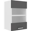 VCM Armadio da Cucina Larghezza 40 cm Anta Vetro Opaco Armadio a Muro Cucina Mobili Esilo Armadio da Cucina Larghezza 40 cm Anta Vetro Opaco Armadio a Muro Cucina Mobili Esilo Bianco/Antracite
