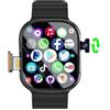 XINDADA DW100 Smartwatch 4G/5G LTE Android 10.0 180° Rotary Camera 64GB Rom WiFi GPS SIM Card 2.29 inch Amoled Play Store Smart Watch (4GB 64GB,Black)