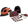 BLACK+DECKER 55W Mouse Levigatrice, levigatrice compatta per dettagli con 10 accessori e borsa morbida, BEW230BCA-QS