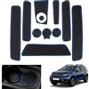 GAFAT 2018-2021 Renaul-t/Dacia Duster Tappetini Antiscivolo, Tappetini in Gomma per Console Centrale, Portabicchieri, Custodie, Tappetini per le Cuciture della Porta [Non per 2022] (Blu)