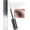 Lestpola Mascara con paillettes bianche, mascara diamante glitterato, lunga durata, waterproof, mascara colore volume e lunghezza, anti-sbavatura, diamante mascara trucco regalo donna occhi per Natale