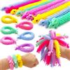 LATERN 40 Pezzi Fidget Elastici, 20CM Giocattoli Sensoriali a Forma di Dinosauro Noodles Calmanti Stretchy Strings per Bambini Adulti Contro Ansia Irrequietezza Bambini Giorno Compleanno Bomboniere