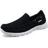 ChayChax Scarpe da Barca Uomo Comode Scarpe da Ginnastica Basse Slip On Loafer Mocassini Leggera Canvas Sneaker,Nero,40 EU=Fabbricante 40