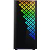 BitFenix Case BitFenix Dawn RGB - Pannello Laterale in Vetro Temperato, Black