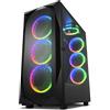 Case Sharkoon REV300 Black - Mid-Tower ATX, 7 ventole da 120mm incluse