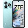 ZTE Blade A75 Smartphone 5G, Schermo AMOLED 6.75 HD 90Hz, 4GB RAM +10GB Virtuale, 256GB ROM Espandibile 1TB, Fotocamera 50MP + Frontale 8MP, Dual SIM, Android 14, Unisoc T606, Verde