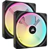 Corsair (TG. Doppio (140 mm)) CORSAIR QX RGB Serie iCUE LINK QX140 RGB, Ventola a Cupola