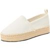 Calvin Klein Jeans Espadrillas Donna Zeppa, Bianco (Creamy White/Bright White), 39