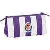safta Real Valladolid - Beauty case per bambini con cerniera semplice, ideale per bambini di diverse età, comodo e versatile, qualità e resistenza, 22 x 8 x 10 cm, Viola/Bianco, M, Casual